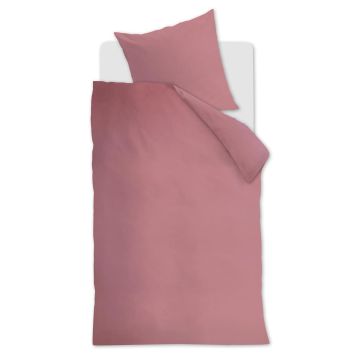 Bettwäscheset Ambiante Bettbezug Rosa Uni Baumwolle Bettwäscheset Ambiante Bettbezug Rosa Uni Baumwolle
