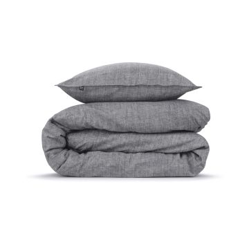 ZoHome Dunkelgrauer Bettbezug Lino 100 % Baumwolle ZoHome Dunkelgrauer Bettbezug Lino 100 % Baumwolle