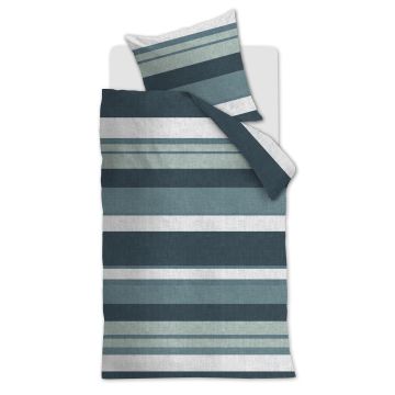 Ambiante Bettbezug Blau Streifenmuster Baumwolle Ambiante Bettbezug Blau Streifenmuster Baumwolle
