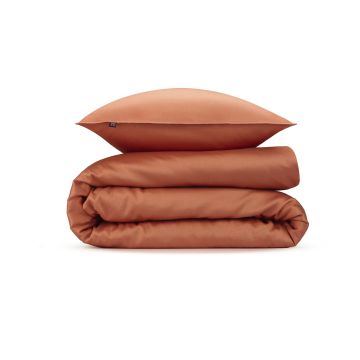 ZoHome Kupfer-Orange Bettbezug Satinado 100 % Baumwoll-Satin ZoHome Kupfer-Orange Bettbezug Satinado 100 % Baumwoll-Satin