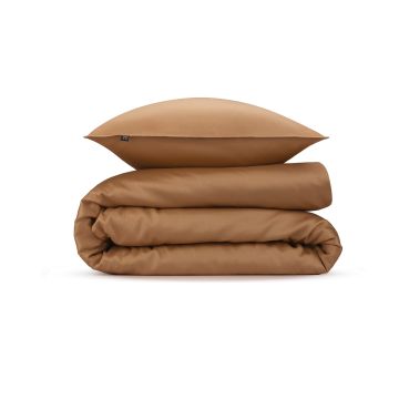 ZoHome Cognac-Braun Bettbezug Satinado 100 % Baumwoll-Satin ZoHome Cognac-Braun Bettbezug Satinado 100 % Baumwoll-Satin