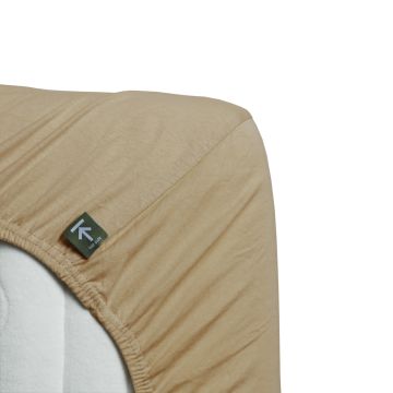 Topper-Spannbettlaken Camel - Jersey-Baumwolle