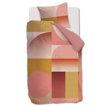 Beddinghouse Dutch Design Bettbezug Korallenrot Sunset Boulevard Abstrakt Tencel