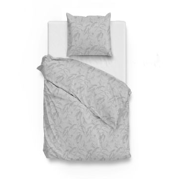 ZoHome Aschgrauer Bettbezug Fiori-di-Satinado, 100 % Baumwollsatin ZoHome Aschgrauer Bettbezug Fiori-di-Satinado, 100 % Baumwollsatin