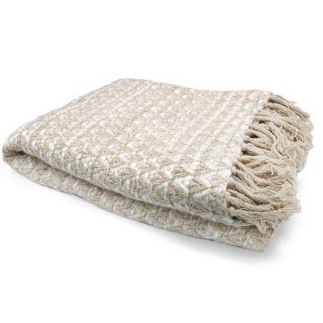 Decke Mumbai Creme-Natur (130x170 cm)