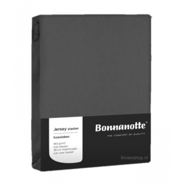 Bonnanotte Double Jersey hoeslaken - Donker Grijs Bonnanotte Double Jersey hoeslaken - Donker Grijs