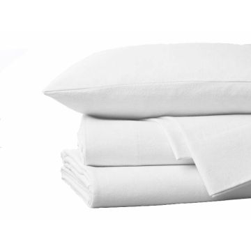 Bonnanotte Flanell-Spannbettlaken, Laken und Kissenbezug weiß Bonnanotte Flanell-Spannbettlaken, Laken und Kissenbezug weiß