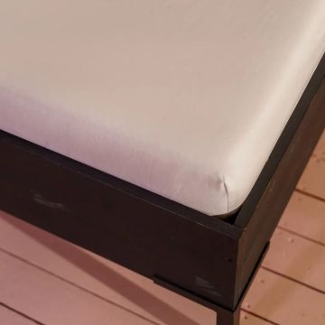 Kayori Shizu dubbele splittopper hoeslaken - Offwhite - Katoen-Perkal Kayori Shizu dubbele splittopper hoeslaken - Offwhite - Katoen-Perkal