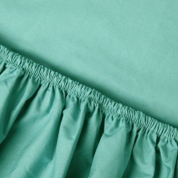 Kayori Shizu perkal topper hoeslaken - groen - Katoen-Perkal Kayori Shizu perkal topper hoeslaken - groen - Katoen-Perkal
