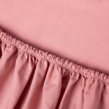Kayori Shizu perkal topper hoeslaken - oudroze - Katoen-Perkal Kayori Shizu perkal topper hoeslaken - oudroze - Katoen-Perkal