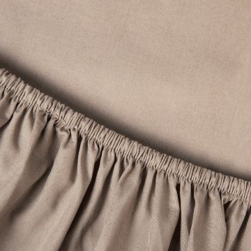 Kayori Shizu perkal topper hoeslaken - taupe - Katoen-Perkal Kayori Shizu perkal topper hoeslaken - taupe - Katoen-Perkal