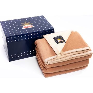Sole Mio 100% Reiner Schurwolle Decke Braun-Ecru Sole Mio 100% Reiner Schurwolle Decke Braun-Ecru