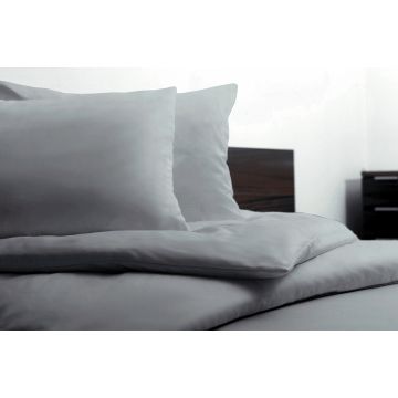 Hefel 100% Tencel Bettbezug + Kissenbezug Silber Hefel 100% Tencel Bettbezug + Kissenbezug Silber